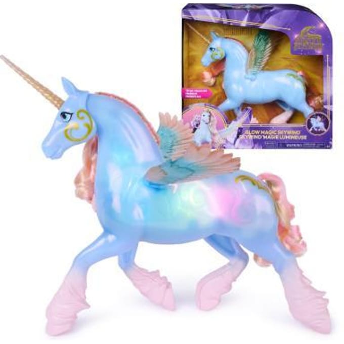 Unicorn Academy - Lichtgevend Eenhoorn Speelfiguur - Skywind met Vleugels - 9 cm