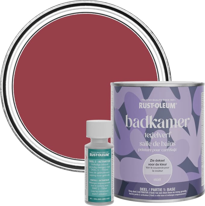 Rust-Oleum Rood Badkamer Tegelverf Matt - Soho 750ml