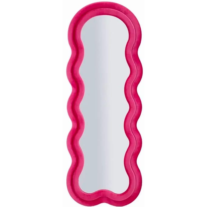 Spiegel Miki Wall Mirror Velvet Fuchsia 60×4×160 cm