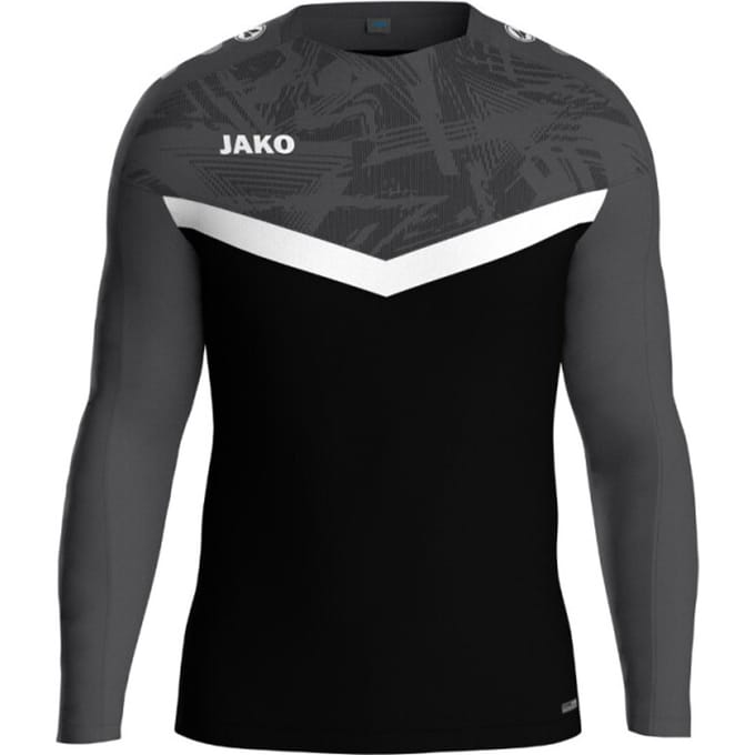 Jako Iconic Sweater Heren - Zwart / Antraciet | Maat: M