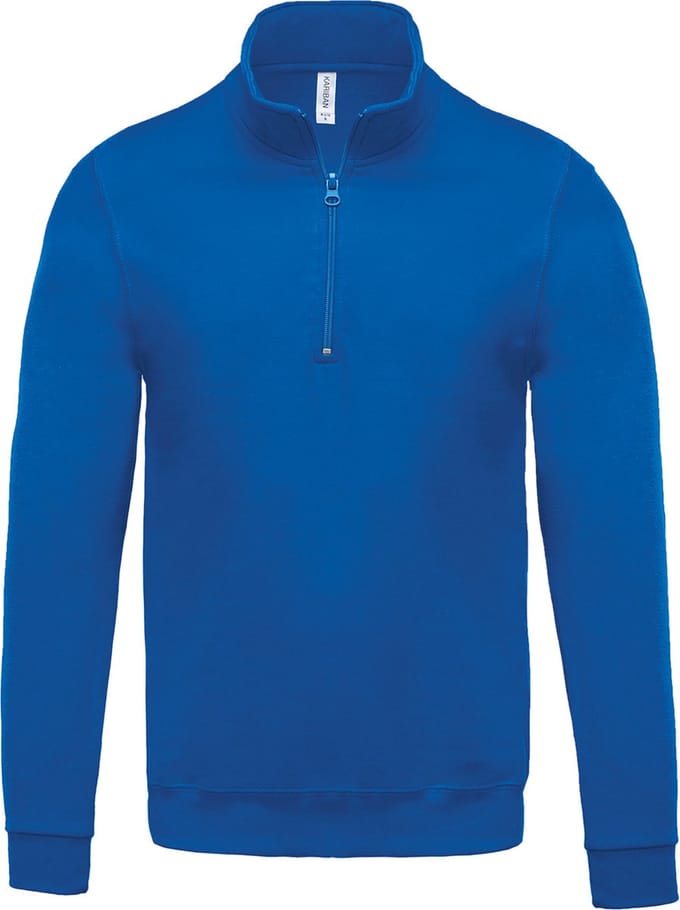Kariban Sweater met ritskraag K478 - Light Royal Blue - M