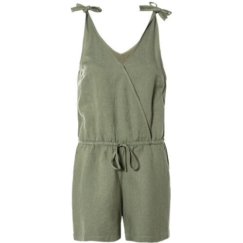 ESMARA Linnen dames jumpsuit (Olijfgroen, 36)