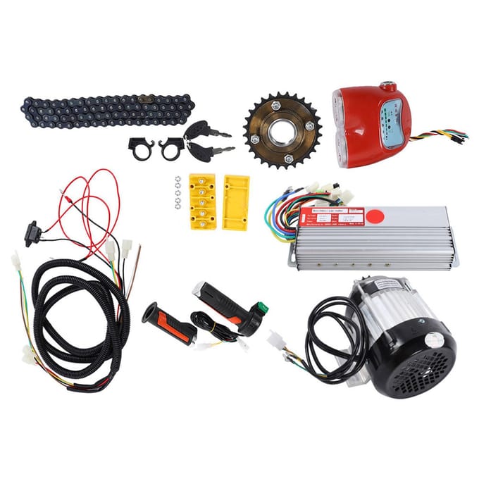 Kit Moteur Brushless 48V 800W Vélo Électrique Tricycle Scooter Kit de Conversion Moteur DIY gray