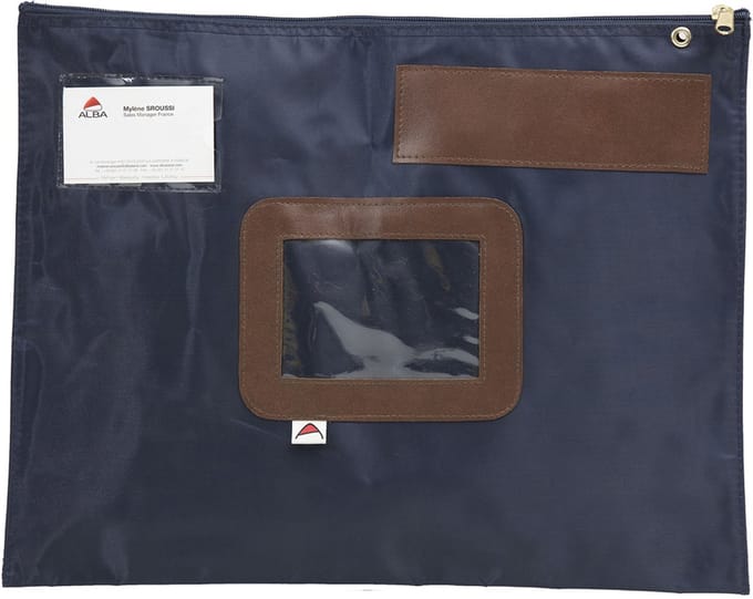 Blauwe schoudertas van polyester