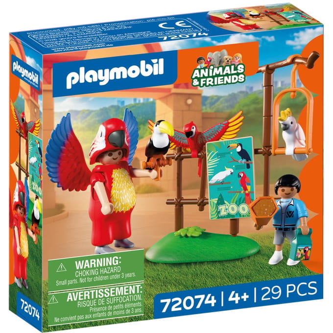 Playmobil – 72074 – Speelset dierentuin – papegaai en kind