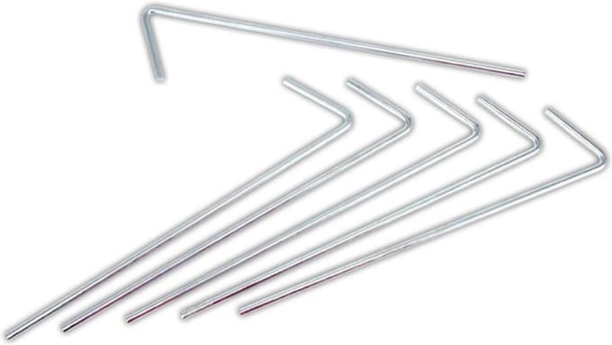 Grondpennen - 6x stuks - metaal - 23 cm - rotspennen - tentharingen