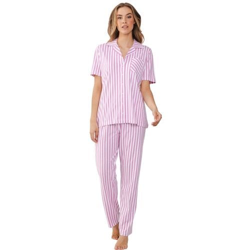 Pastunette Pyjama Pink Dream - Roze/Wit - Katoen - Doorknoop - Maat 40
