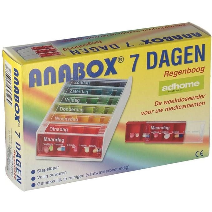 Anabox Pillendoos 7 Dagen Rainbow Nederlands AD155880 1 Doos