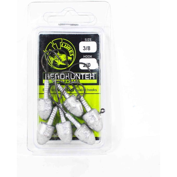 Tackle Tactics TT Head Hunter Jig Head 3/8 oz 2/0 6/verpakking (1197) black
