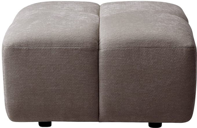 Vente-unique Pouf in getextureerde taupe stof CARLIVI