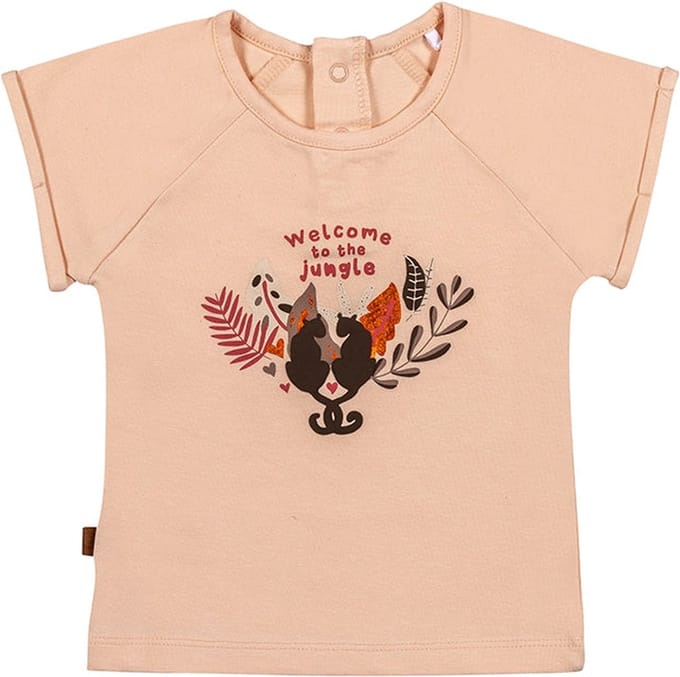 Frogs and Dogs-Jungle T-Shirt Welcome- Pink - maat 68