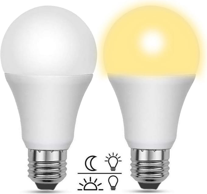 E27 LED Schemerlamp 12W Warmwit met Lichtsensor
