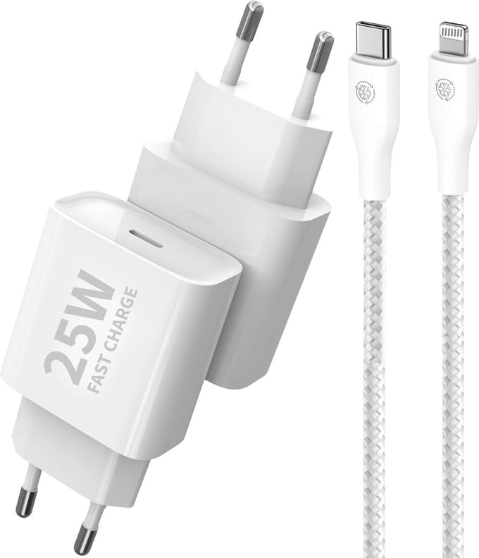 Oplaadstekker geschikt voor iPhone 14 13 12 11 X 8 7 Plus Pro Max - Snellader 25w - 2 Meter - Usb C Power Adapter