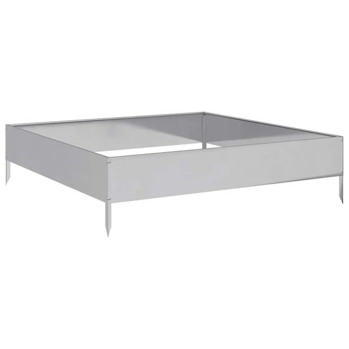 vidaXL - Plantenbak - verhoogd - 100x100x26 - cm - gegalvaniseerd - staal