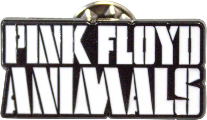Pink Floyd - Animals Mono Text Logo Pin - Wit/Zwart