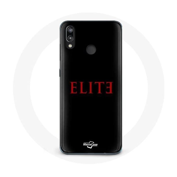 Hoesje - Huawei - P20 Lite Elite - Rood Logo - Zwarte Achtergrond - Hard