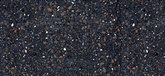 MD Entree - Design mat - Universal - Terrazzo Black - Vloerkleed - Antislip - Machine wasbaar - 67 x 150 cm