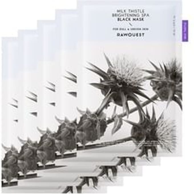 RAWQUEST - Milk Thistle Brightening SPA Black Mask Set 5 pcs