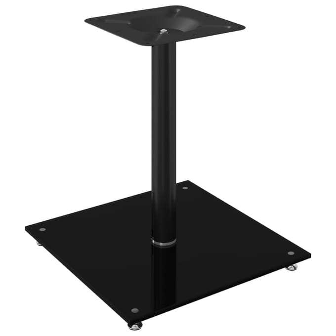 vidaXL - Luidsprekerstandaards - 2 - st - 1 - pijler - gehard - glas - zwart
