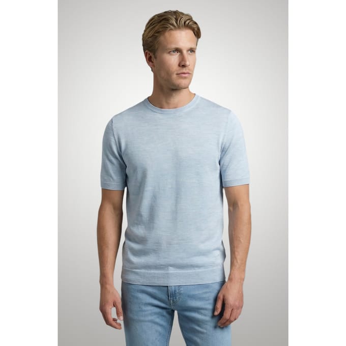 McGregor Extra Fine Merino T-shirt Light Blue Größe: 3XL | Basic T-Shirts Outlet | Herren | Blau