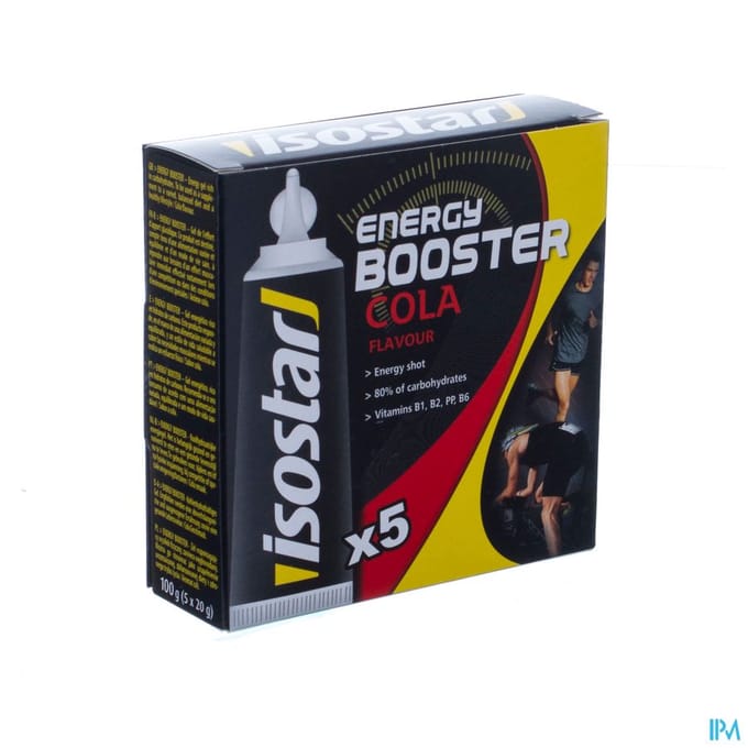 Isostar Energy Booster - Koolhydraatrijke energiegel - Cola - 5 x 20 gr