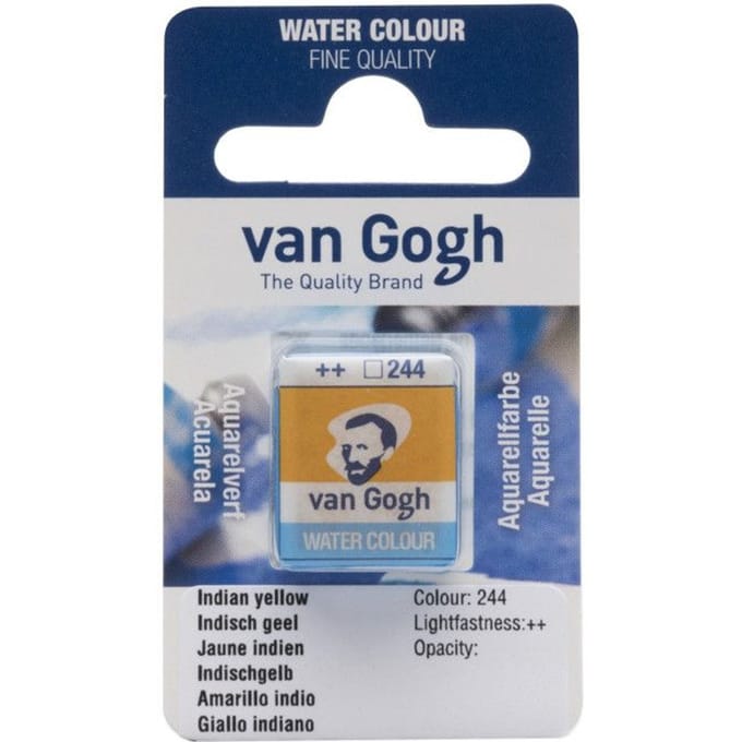 Peinture aquarelle van Gogh godet jaune indien 244 jaune