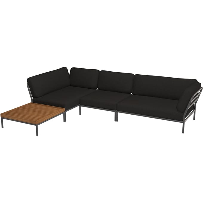 HOUE LEVEL Lounge Set 1 - Sunbrella Heritage - Char - dark grey