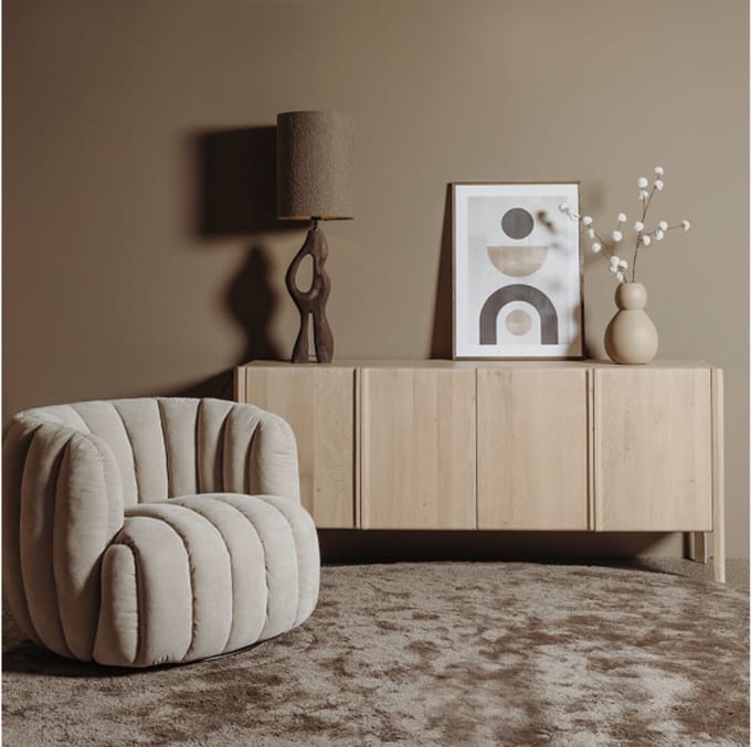 Tower Living Amalfi Dressoir eiken white wash 200 cm
