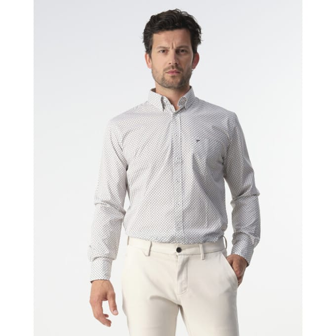 Campbell casual overhemd met lange mouwen