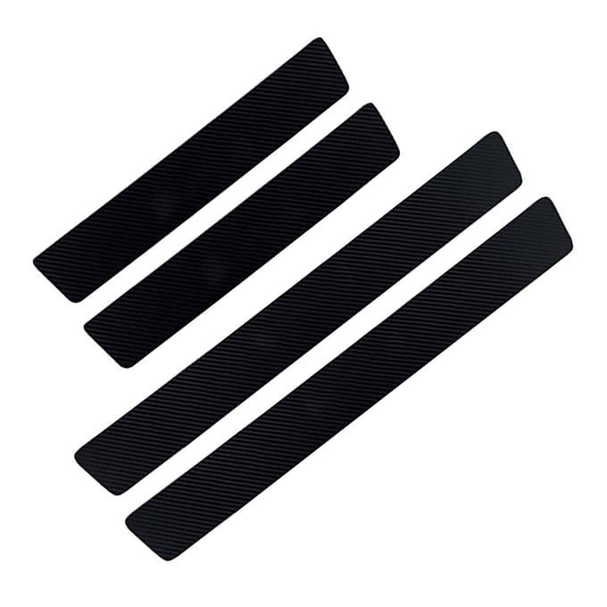 4 Pièces Bandes de Protection de Seuil de Voiture Résistantes à l'Usure Imperméables Bande de Protection de Porte de Voiture pour Universel black