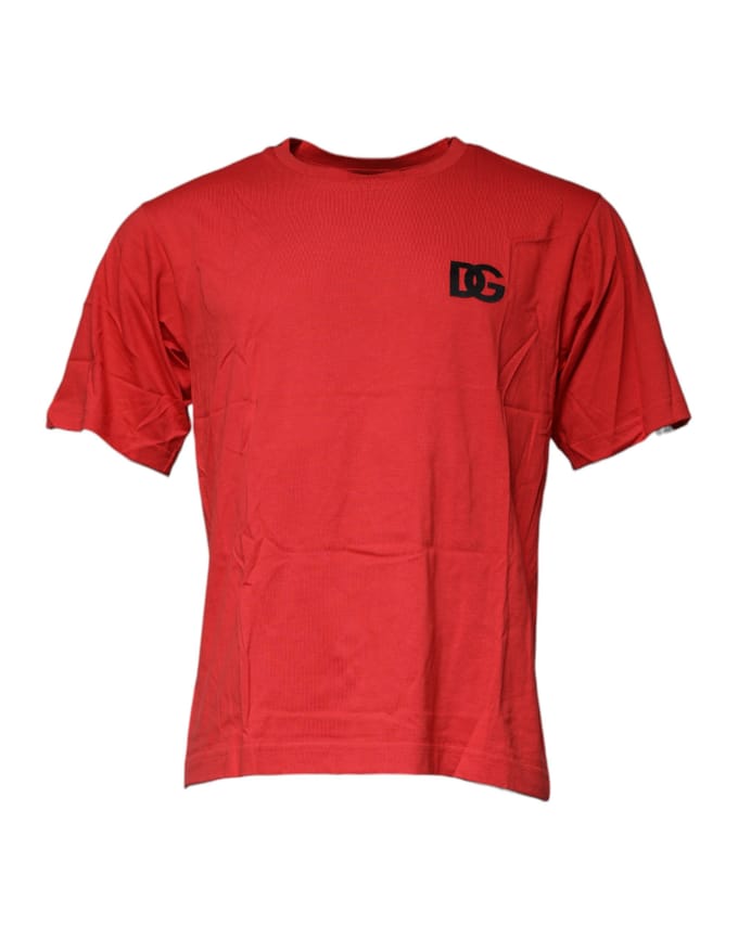 Rode Katoenen T-shirt Dg Logo Tee