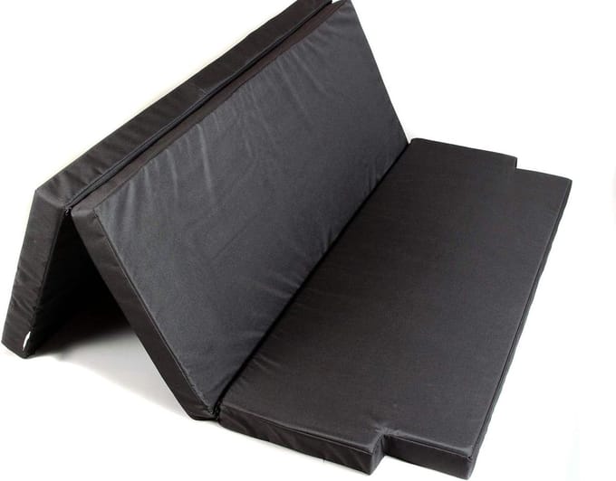 Vouwmattres - Slaapmat - Kamperen Reizen - Thermo-elastisch schuim - 190x150x8 cm - Zwart