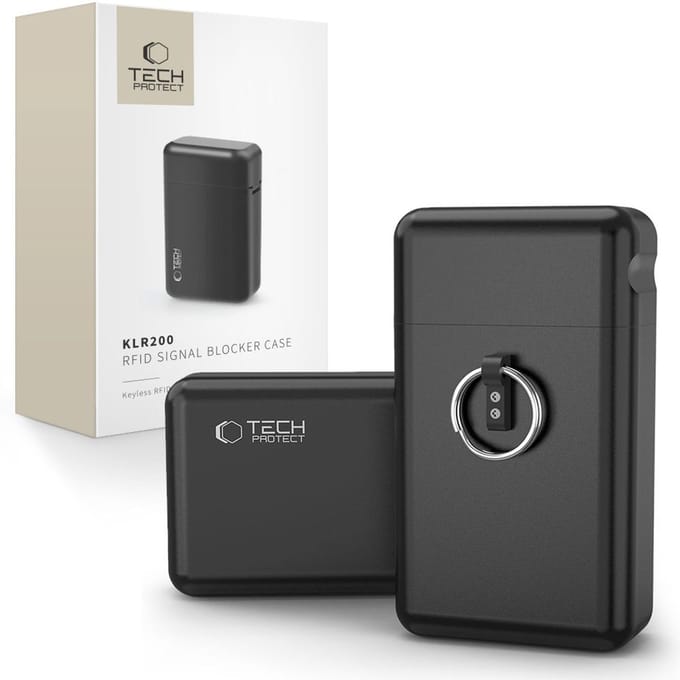 Tech-Protect KLR200 Metal RFID Locking Car Key Case - Black