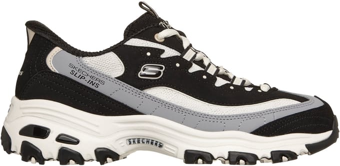 Skechers D LITES-SMOOTH NOSTALGIA Dames Instappers - Zwart / Naturel