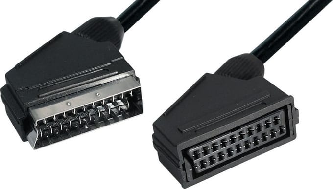 21-pins Scart verlengkabel / zwart - 5 meter