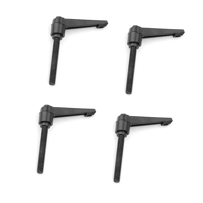 4 STKS Metalen Machineknoppen Verstelbare Bevestigingshandgreep M10 Buitendraad (80 mm)