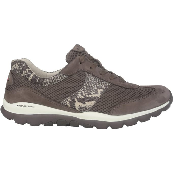 Gabor rollingsoft sensitive 66.966.29 - dames rollende wandelsneaker - Grijs - maat 38.5 (EU) 5.5 (UK)