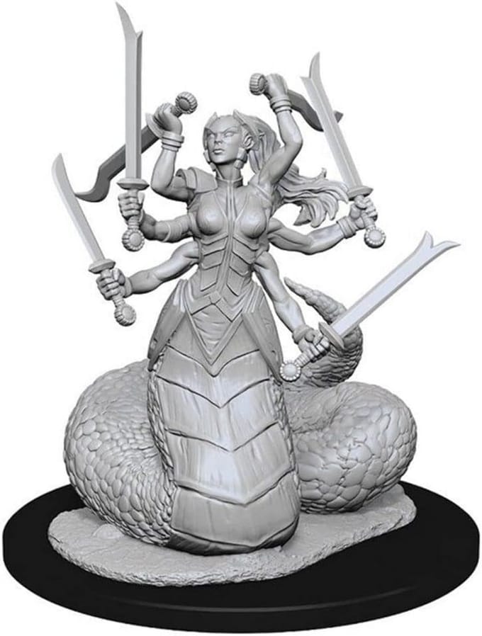 D&D Ongeverfde Miniaturen: Marilith Demon - Voor Rollenspellen en Schilderen