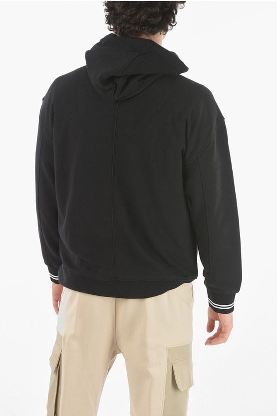 JAMES HARDEN x NEIL BARRETT Easy Fit Hooded Sweatshirt in het zwart