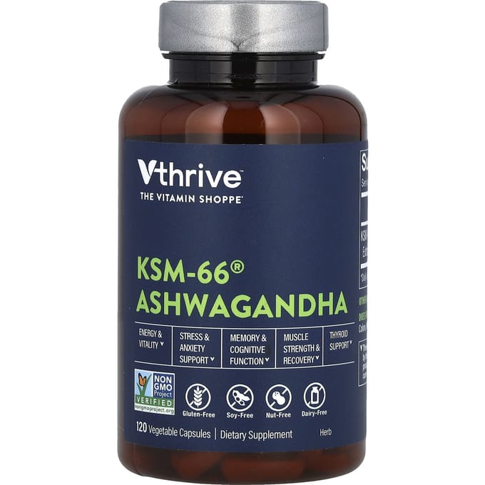 Vthrive, KSM-66 Ashwagandha, 120 Veggie Capsules