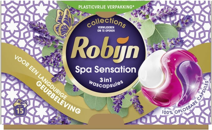 Robijn Wascapsules 3-in-1 Spa Sensation 15 stuks