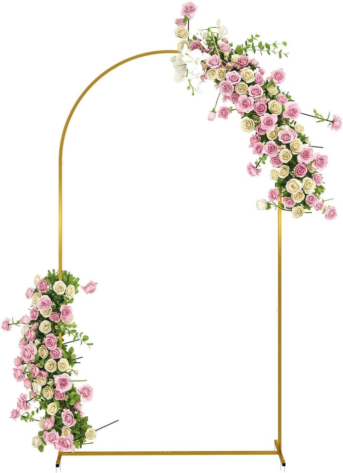 Outsunny tuinboog - Metaal - 120x40x220cm - Goud