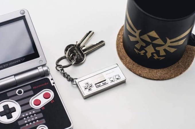 NES 3D Metal Keyring