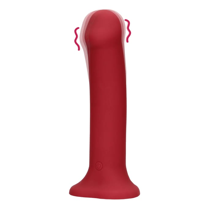 Loveline - Gladde Vibrator met Eikel en Zuignap - Large