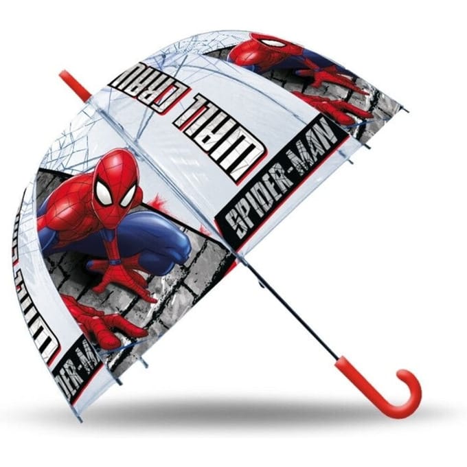 Spider-Man paraplu - voor kinderen - rood/blauw - D61 cm - PVC