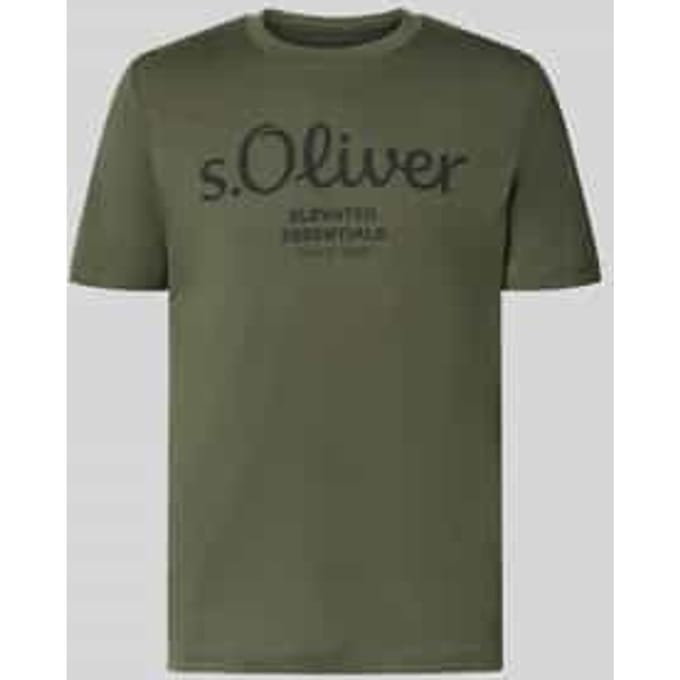 regular fit T-shirt van puur katoen model 'BASIC TEE BIG LOGO'