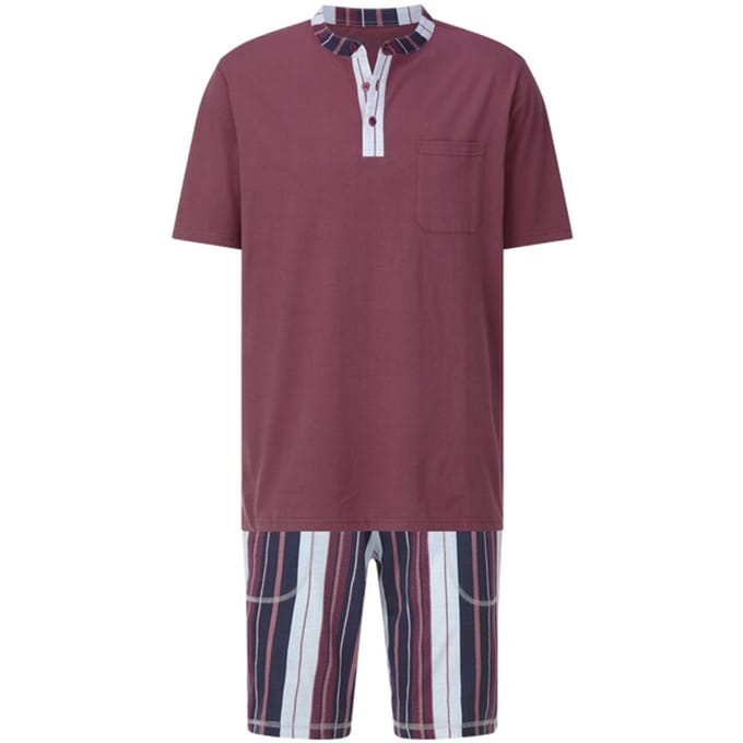 Babista herren Pyjama - 60/62 - rood - Plus Size