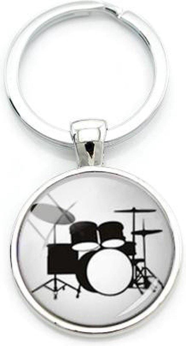 Akyol - Drum Sleutelhanger - Drum - Drummer - Leuke kado voor iemand die van drummen houd - 2,5 x 2,5 CM