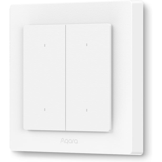 Aqara Light Switch H2 EU (4 Buttons 2 Channels) - White Frame with Dark Grey Buttons