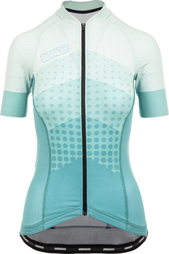 BIORACER VESPER DAMES WIELERSHIRT DORIS DOTS GROEN Maat S